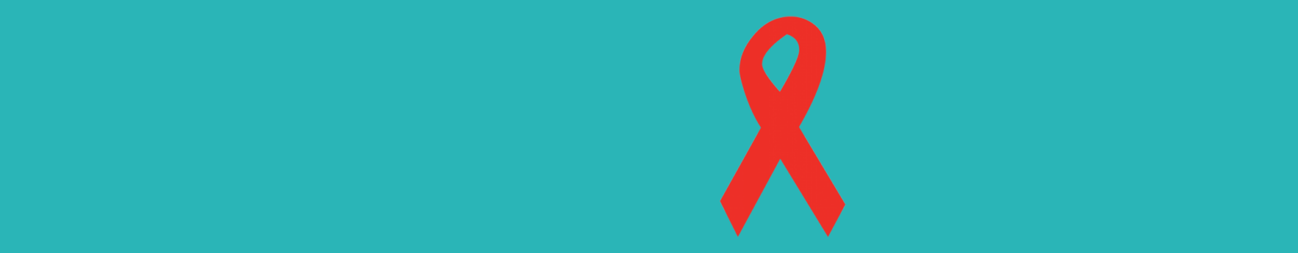 Red ribbon icon on green background